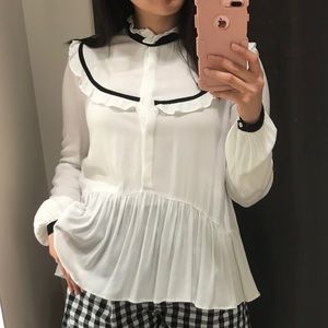 NWT Zara White Long Sleeves Small